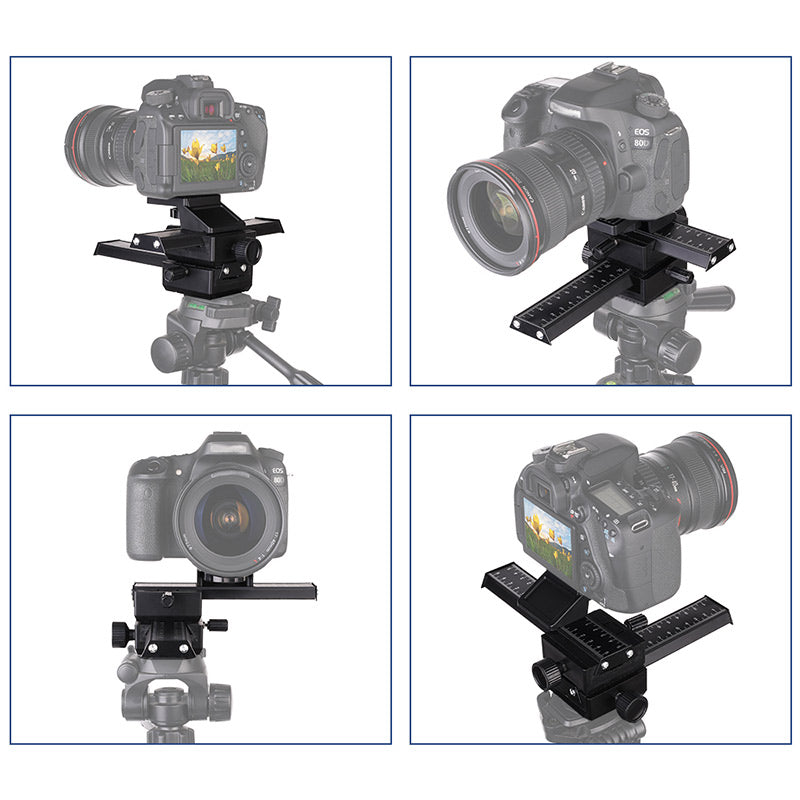 Two-Way Macro Frame Four-Dimensional Macro Tripod Head Fine-Tuning Long-Shaped Tripod Head for Macro Shooting Two-Way Macro Frame Four-Dimensional Macro Tripod Head Fine-Tuning Long-Shaped Tripod Head for Macro Shooting